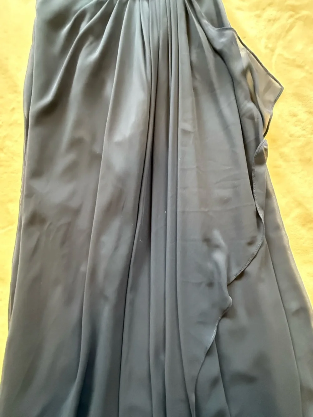 Bill Levkoff Rouched Navy Chiffon Bridesmaid Dress Strapless Maxi Formal Sz 8 - Picture 11 of 15